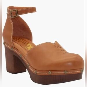 🤎🔹️SBICCA 🔹️Tan Leather Nubuck Donerail Heels